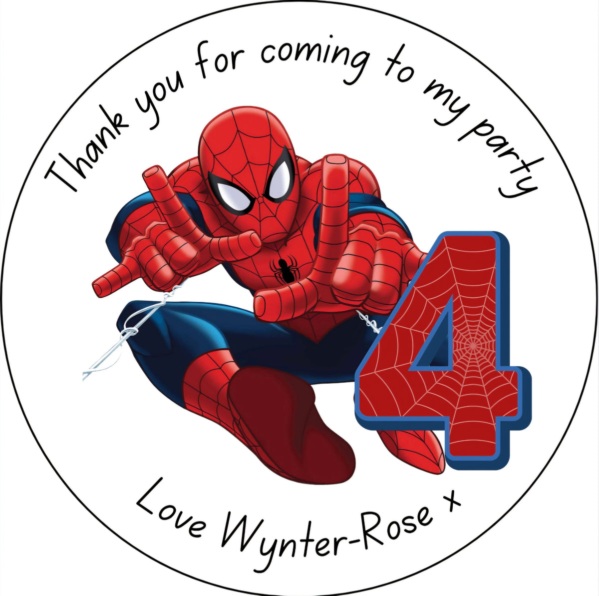 Thankyou for coming to my party stickers
