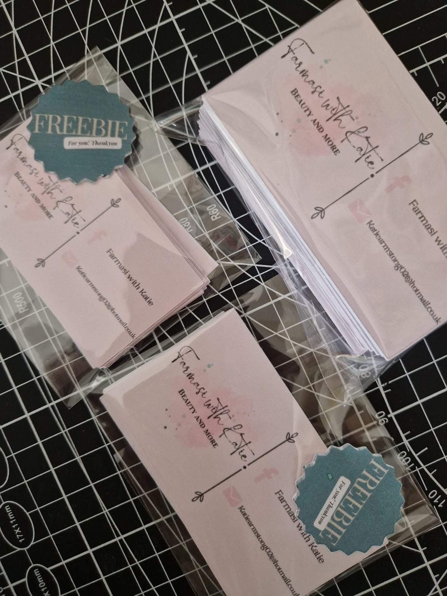 Custom single-sided business cards