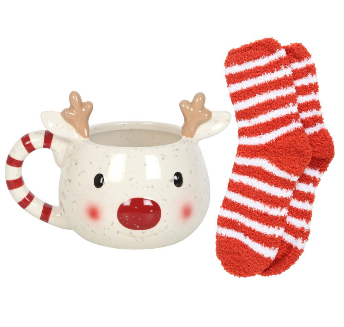 RUDOLPH REINDEER MUG AND SOCKS SET