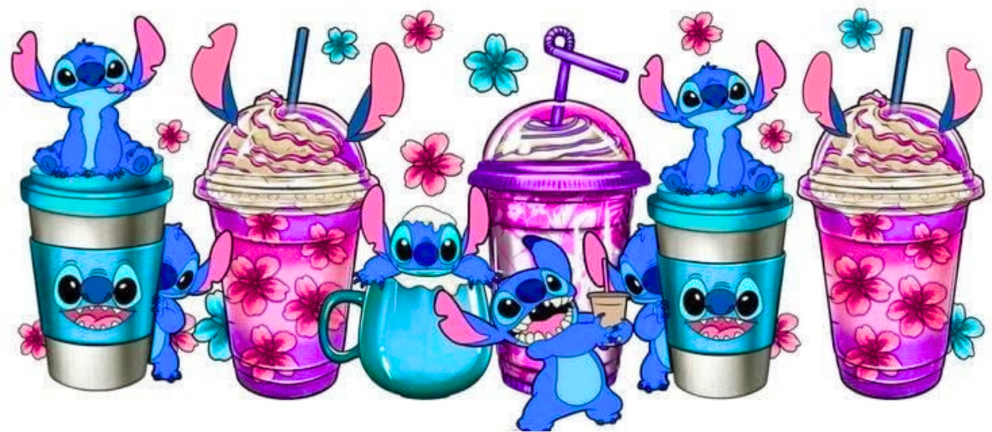 Stitch coffee uv dtf