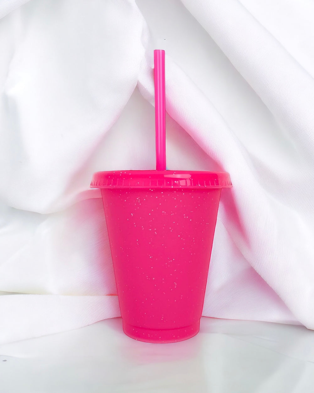 16OZ PINK GLITTER COLD CUP