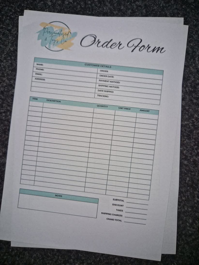Custom Order forms