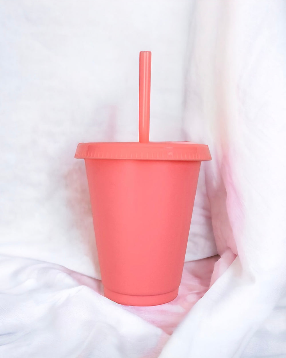 16OZ CORAL SOLID COLOUR CUP