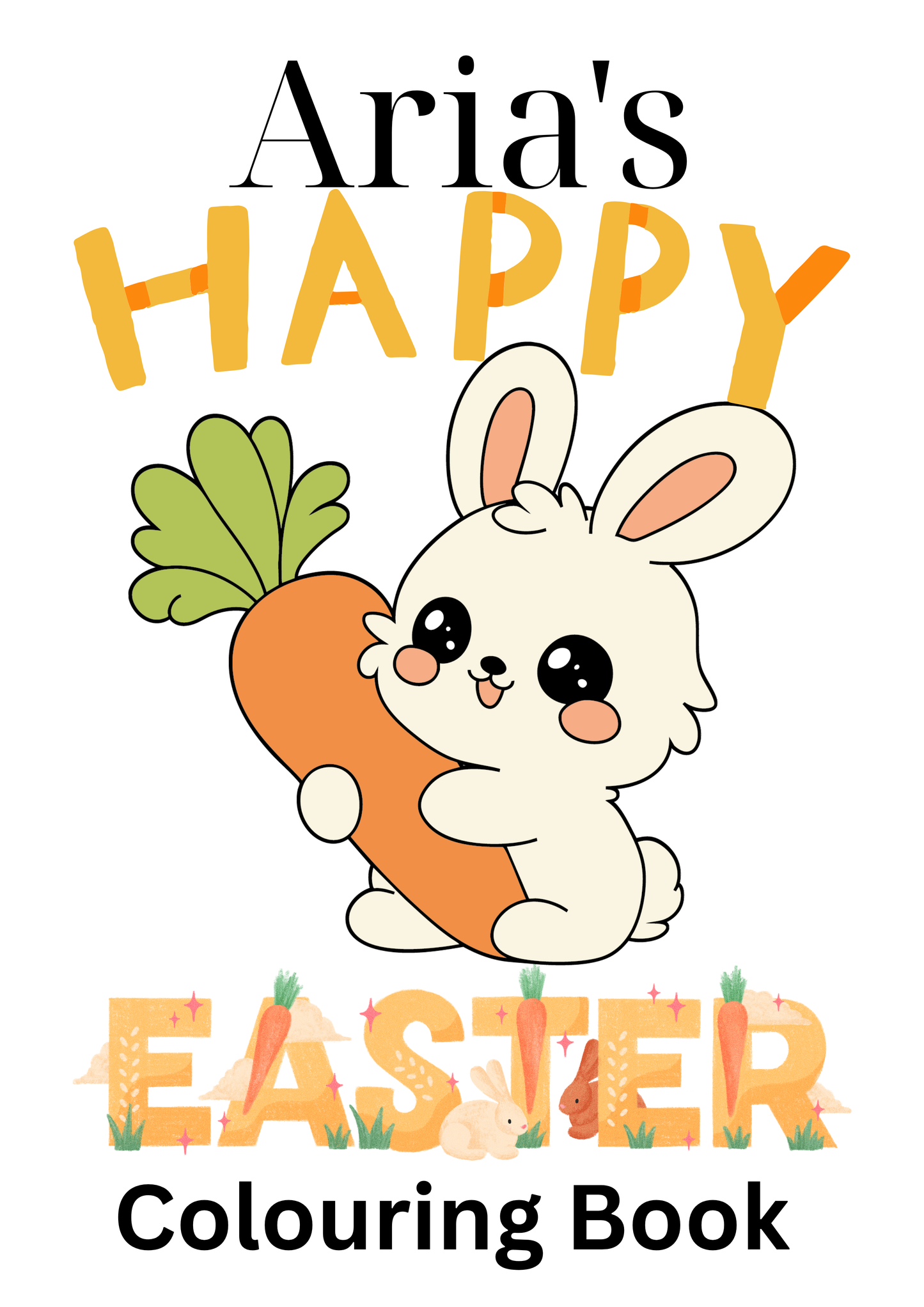 Happy Easter colouring book