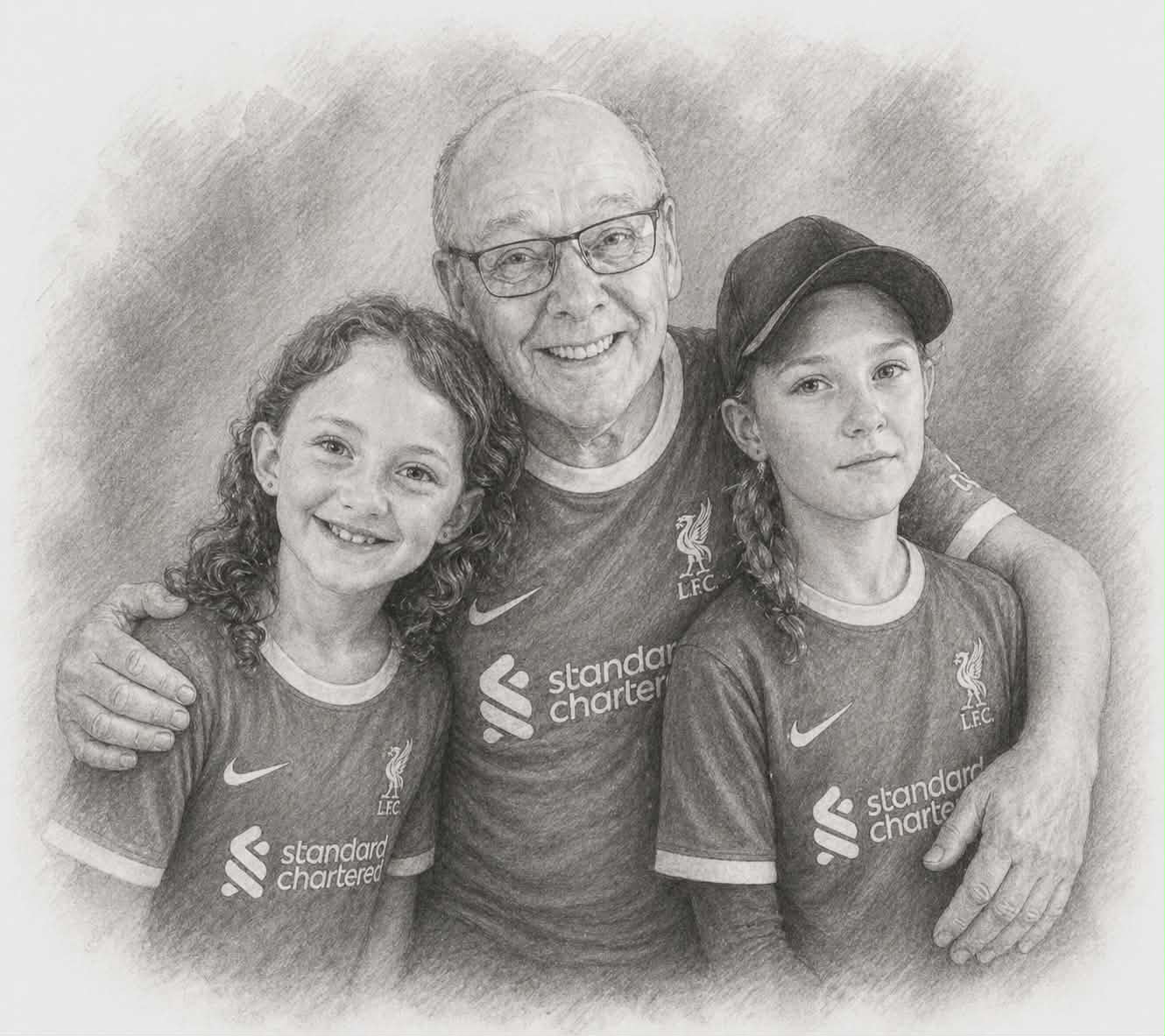 Memorial sketch portrait