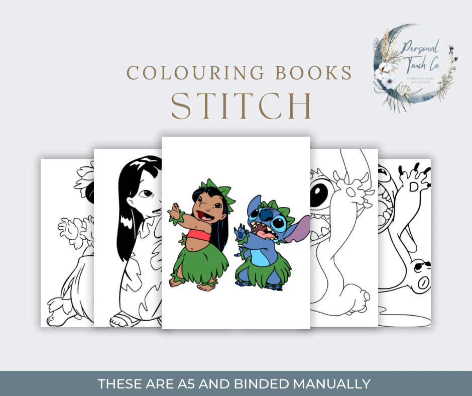 Stitch colouring book