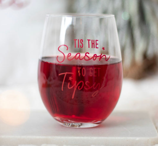 SEASON TO GET TIPSY STEMLESS GLASS