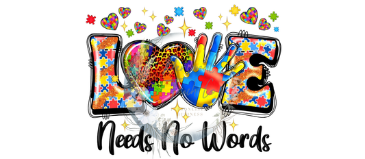 Love needs no words uv dtf