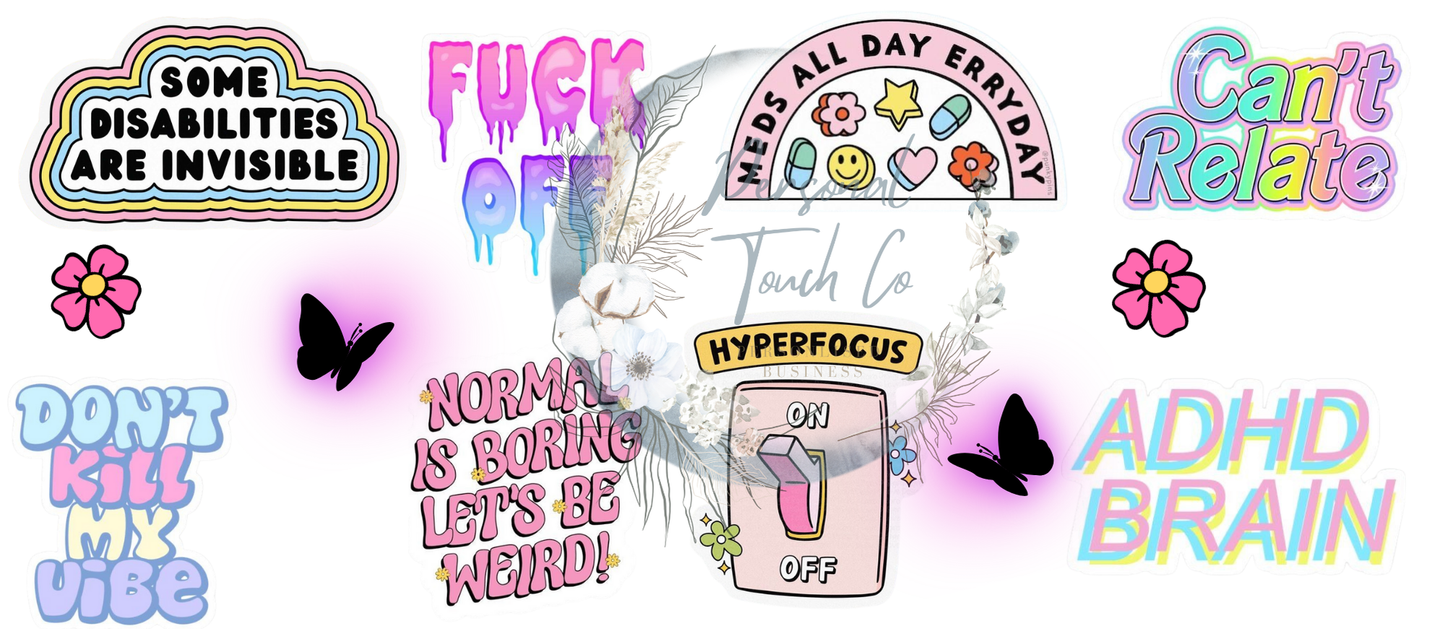 ADHD uv dtf