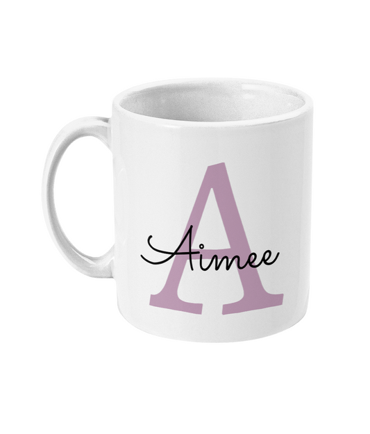Initial and name mug