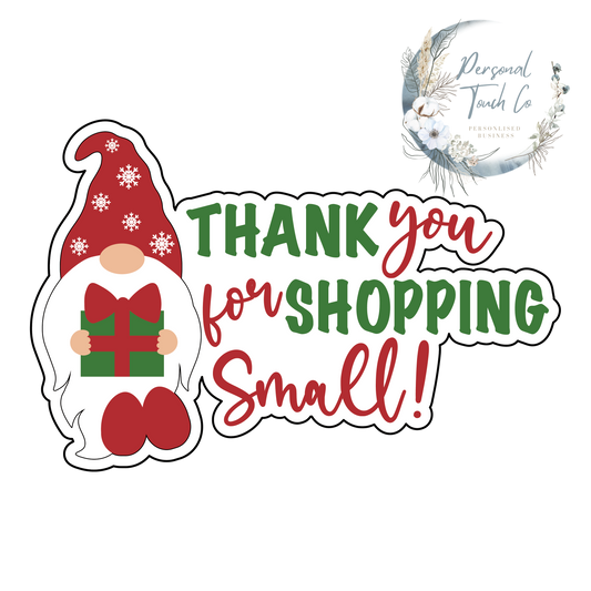 Thankyou for shopping small - 1 sheet