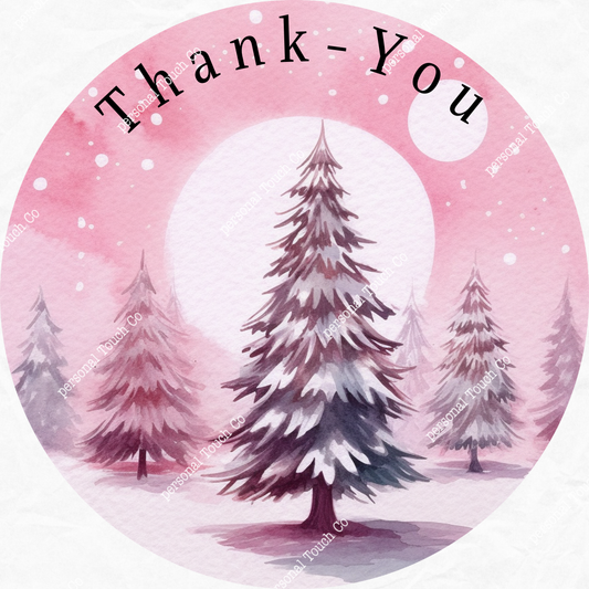 Pink tree design 2 sticker 1 sheet