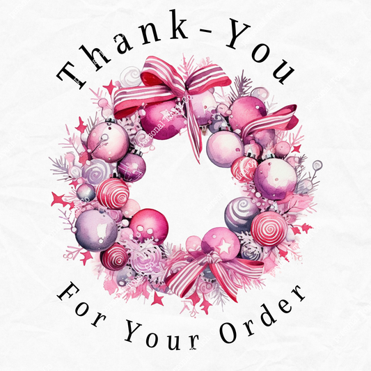 Pink wreath sticker 1 sheet