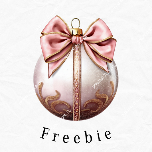 Pink bauble design 2 sticker 1 sheet