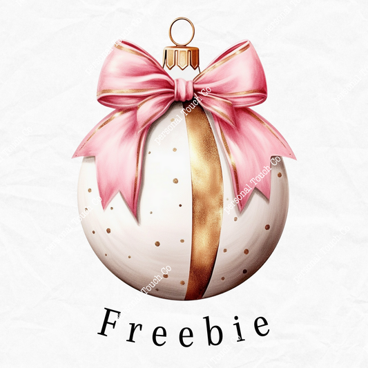 Pink bauble design 1 sticker 1 sheet
