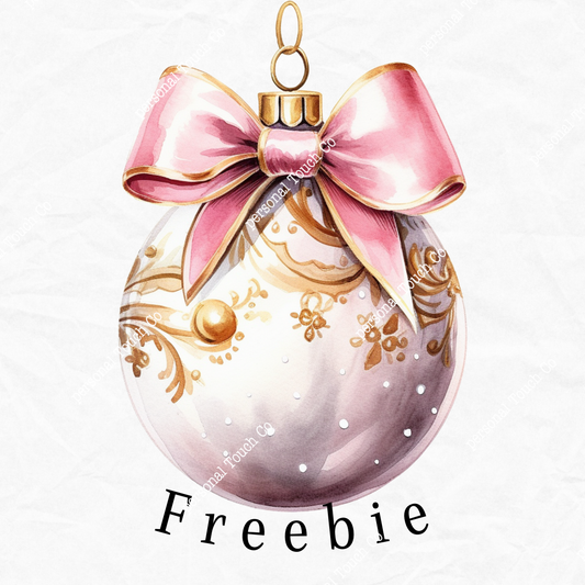 Pink bauble design 3 sticker 1 sheet