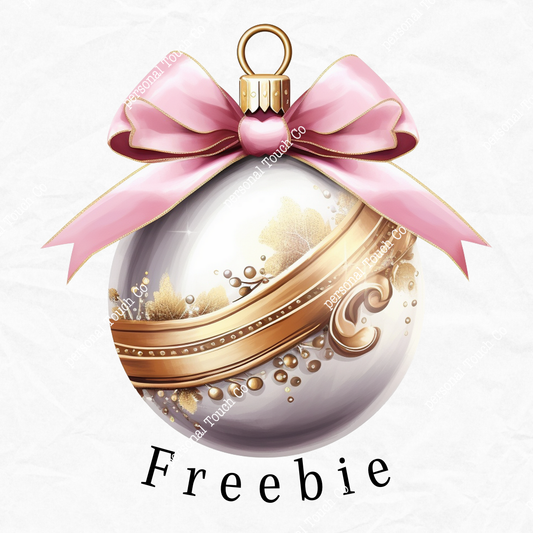 Pink bauble design 4 sticker 1 sheet