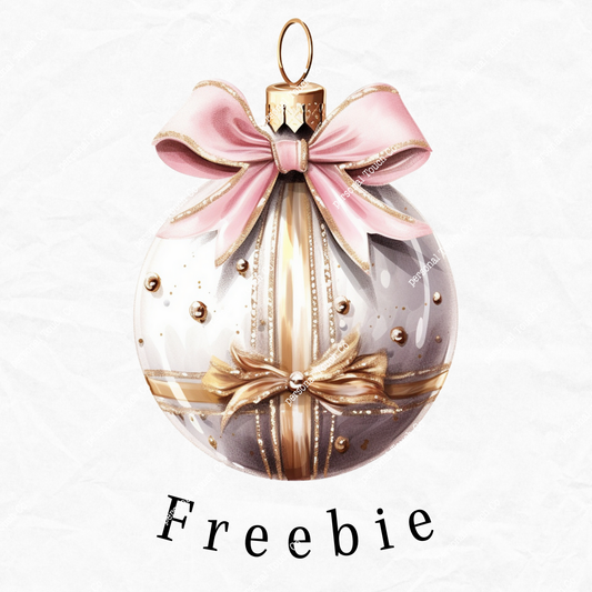 Pink bauble design 5 sticker 1 sheet