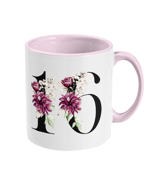 Birthday age mugs