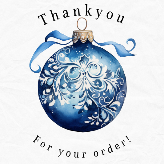 Blue bauble sticker 1 sheet
