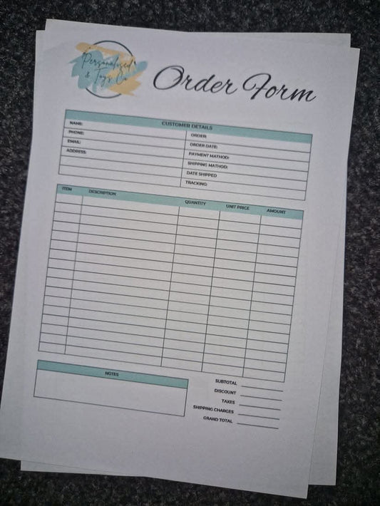 Custom Order forms