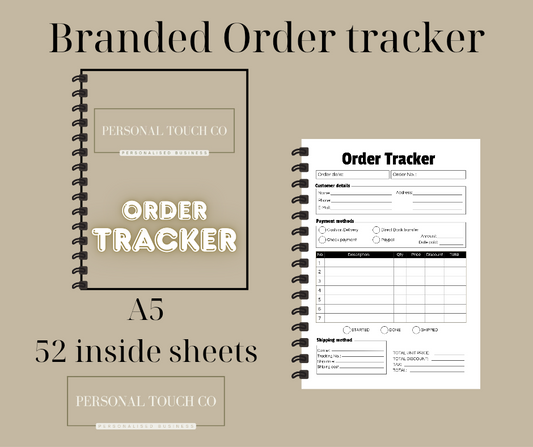 Custom order tracker book