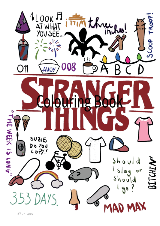 Stranger things part 2 colouring book