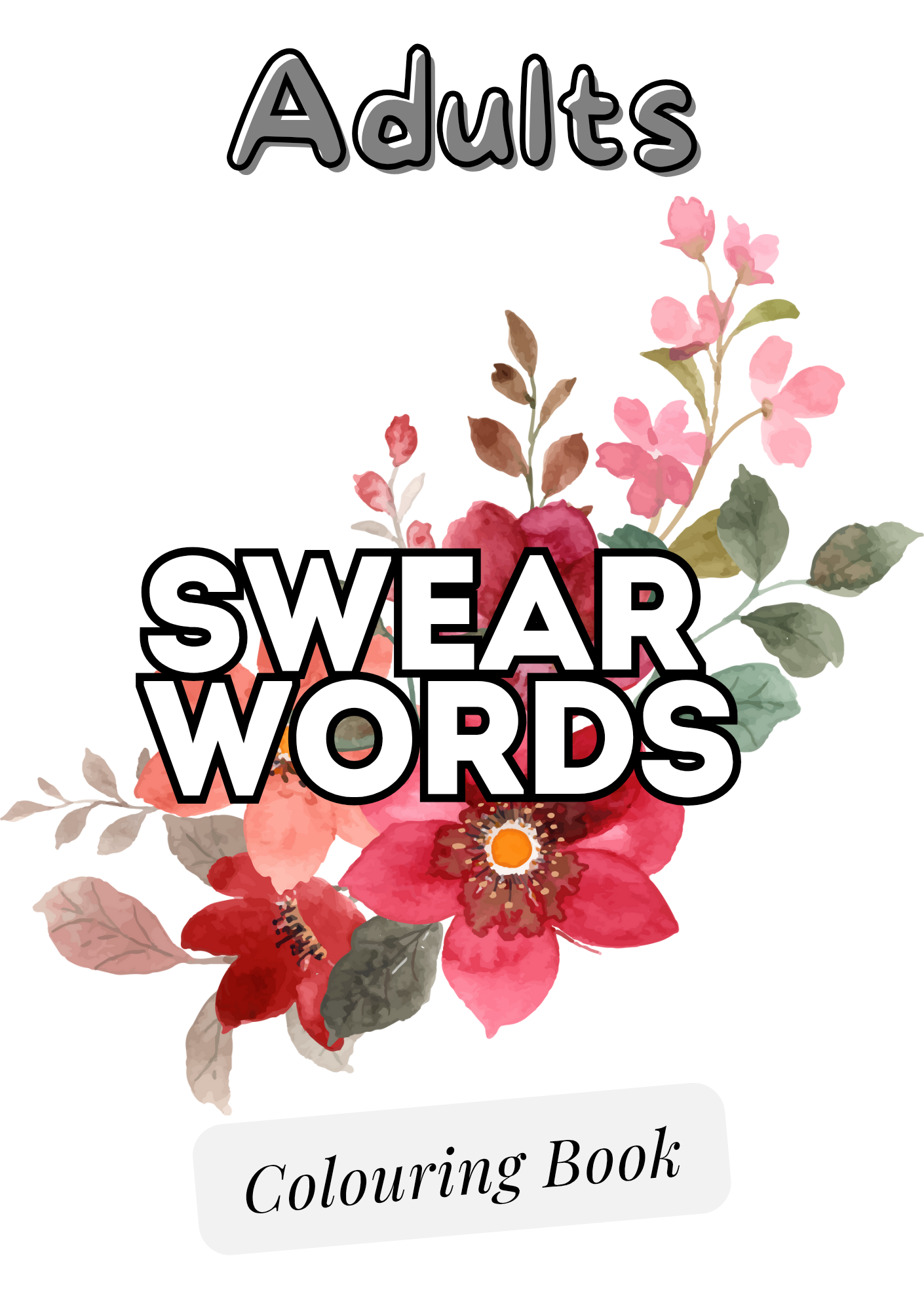 Adults swear words colouring book