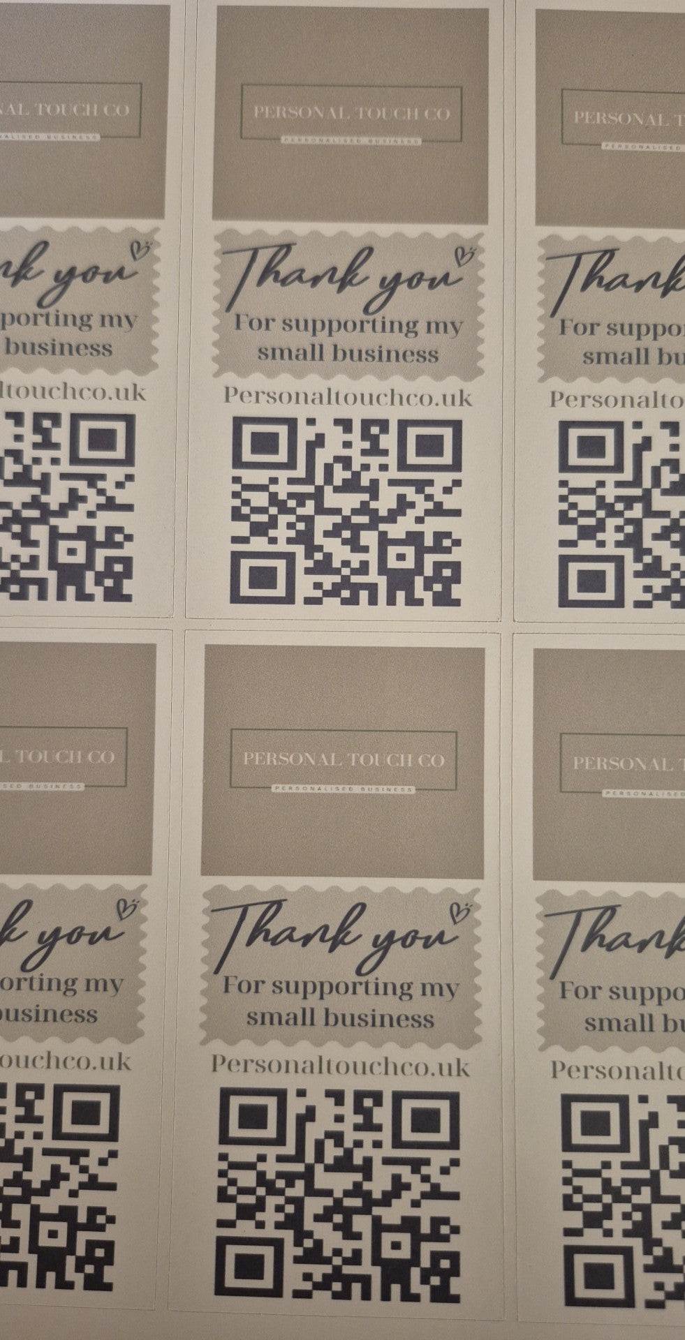 Custom Box Seal Stickers 1 sheet