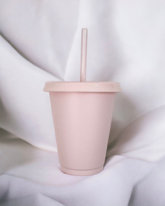 16OZ PALE PINK SOLID COLOUR CUP