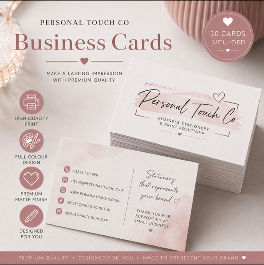 Custom single-sided business cards
