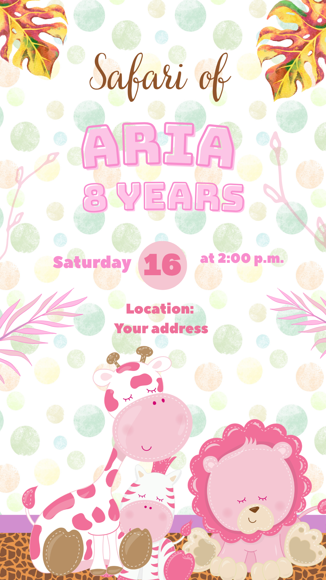 Safari party invitations