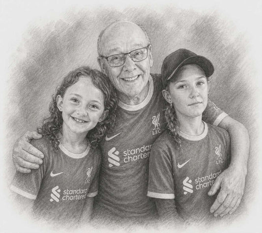 Memorial sketch portrait