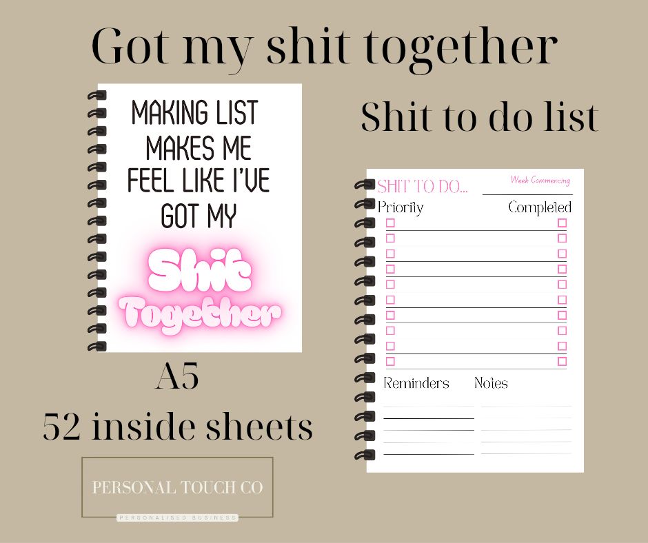 Making lists makes me feel like I've got my shit together