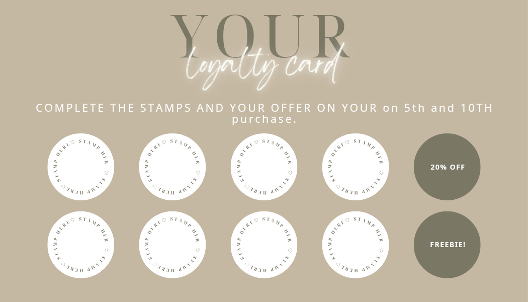 Custom loyalty cards - single sided - curved corners.